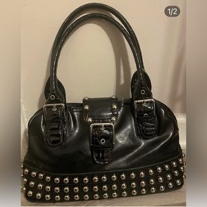 ‼️End of SUMMER SALE‼️. Black Satchel Purse with Silver Studs
